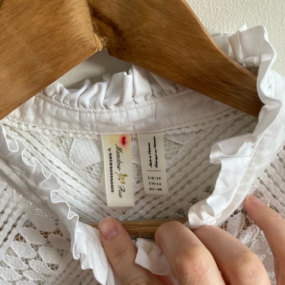 White shirt, Anthropologie, size 14 - Picture 3 of 4